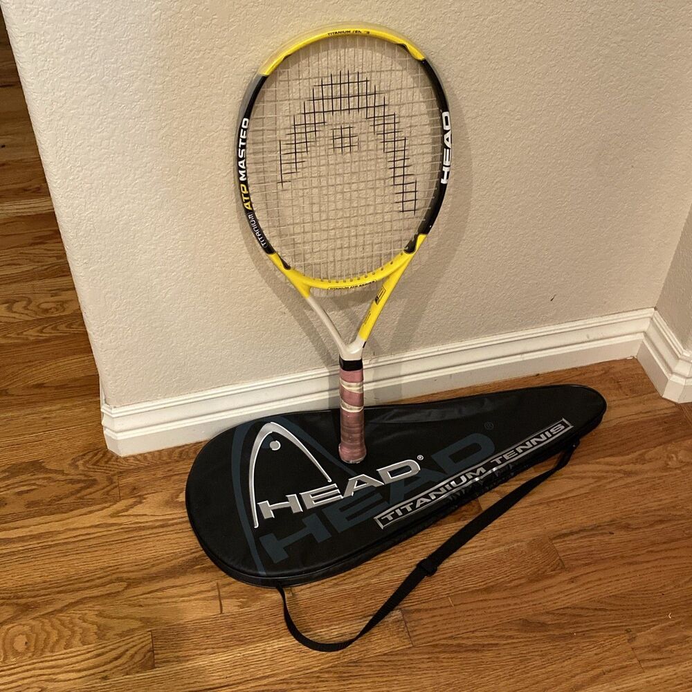 Head Tennis Racquet Titanium ATP Master Yellow 4-1/2-2  27 Inches 280 Grams